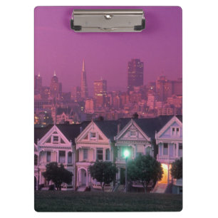Ruhenhäuser bei Sonnenuntergang in San Francisco, Klemmbrett