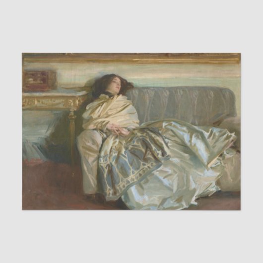 Ruhepause von John Singer Sargent Seidenpapier (Vorderseite)