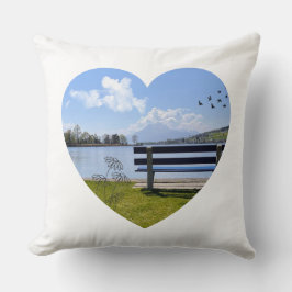 Ruheplatz am See – Zierkissen mit Naturmotiv