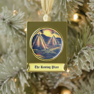 Ruheplatz Banner-Ornament Gold