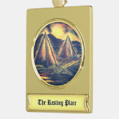 Ruheplatz Banner-Ornament Gold (Links)
