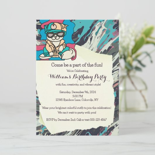 Ruheraum | Funny Einladung (Stehend Vorderseite)