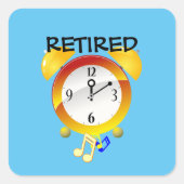 Ruheschalter Quadratischer Aufkleber (Vorderseite)