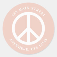 Ruheschild Retrosa boho Rücksendetikett