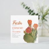 Ruhesta Fiesta Cactus Floral Watercolor Script Einladung (Stehend Vorderseite)