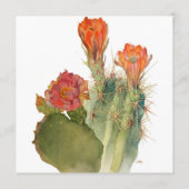 Ruhesta Fiesta Cactus Floral Watercolor Script Einladung (Rückseite)