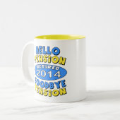 Ruhestand 2014 zweifarbige tasse (Vorderseite Links)