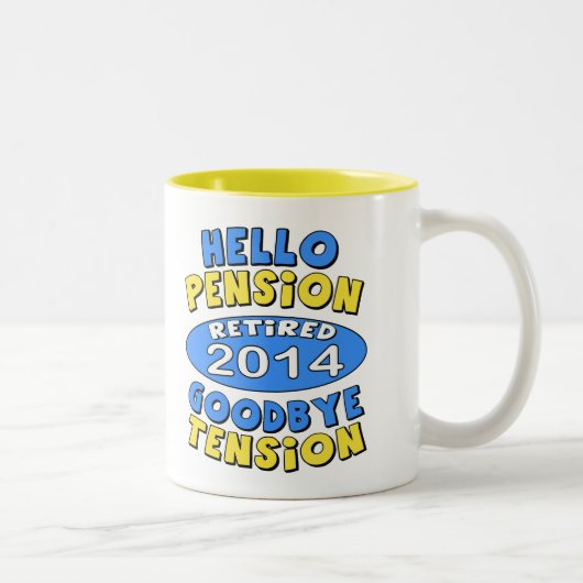 Ruhestand 2014 zweifarbige tasse (Rechts)