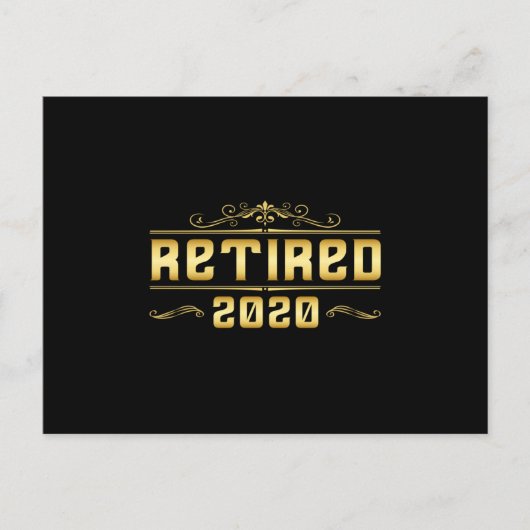 Ruhestand 2020 Ruhestätte Großvater Funny Geschenk Postkarte (Vorderseite)