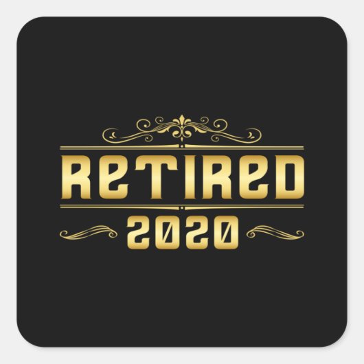 Ruhestand 2020 Ruhestätte Großvater Funny Geschenk Quadratischer Aufkleber (Vorderseite)