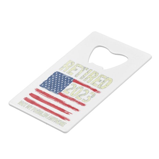 Ruhestand 2023 geldbeutel flaschenöffner (Rückseite Schrägansicht)