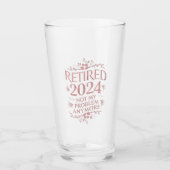 Ruhestand 2024 Nicht mein Problem mehr Ruhestand Glas (Vorderseite)