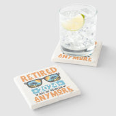 Ruhestand 2024 Nicht mein Problem mehr Ruhestand Steinuntersetzer (Seitenansicht)