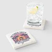 Ruhestand 2024 Nicht mein Problem mehr Ruhestand Steinuntersetzer (Seitenansicht)