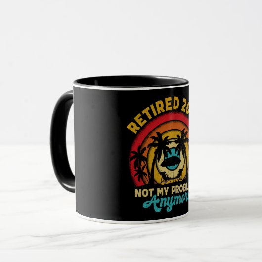 Ruhestand 2024 Nicht mein Problem mehr Ruhestand Tasse (Vorderseite Links)