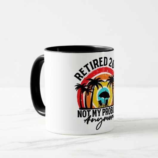 Ruhestand 2024 Nicht mein Problem mehr Ruhestand Tasse (Vorderseite Links)