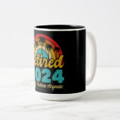 Ruhestand 2024 Nicht mein Problem mehr Ruhestand Zweifarbige Tasse (VorderseiteRechts)