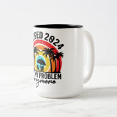 Ruhestand 2024 Nicht mein Problem mehr Ruhestand Zweifarbige Tasse (VorderseiteRechts)