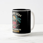 Ruhestand 2024 Nicht mein Problem mehr Ruhestand Zweifarbige Tasse (VorderseiteRechts)