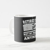 Ruhestand 2024 Nicht mein Problem noch mehr Funny Kaffeetasse (Vorderseite Links)