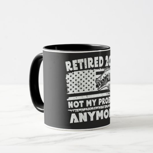 Ruhestand 2024 Nicht mein Problem noch mehr Funny Tasse (Vorderseite Links)