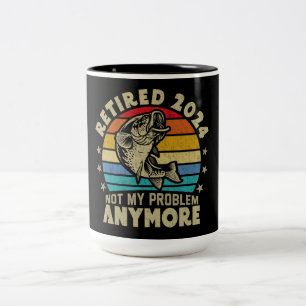 Ruhestand 2024 Nicht mein Problem noch mehr Funny  Zweifarbige Tasse