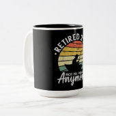 Ruhestand 2024 Nicht mein Problem noch mehr Funny  Zweifarbige Tasse (Vorderseite Links)