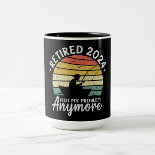 Ruhestand 2024 Nicht mein Problem noch mehr Funny  Zweifarbige Tasse