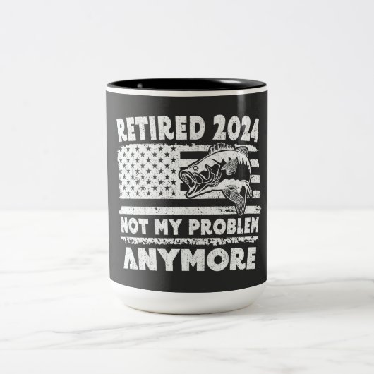 Ruhestand 2024 Nicht mein Problem noch mehr Funny  Zweifarbige Tasse (Mittel)