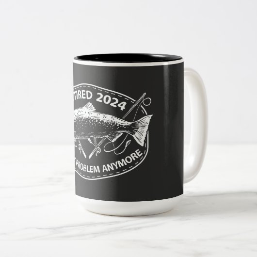 Ruhestand 2024 Nicht mein Problem noch mehr Funny Zweifarbige Tasse (VorderseiteRechts)