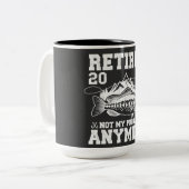 Ruhestand 2024 Nicht mein Problem noch mehr Funny  Zweifarbige Tasse (Vorderseite Links)