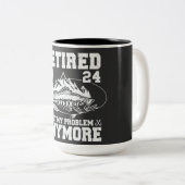 Ruhestand 2024 Nicht mein Problem noch mehr Funny  Zweifarbige Tasse (VorderseiteRechts)