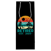 Ruhestand 2025 geschenktüte für weinflaschen (Rückseite)