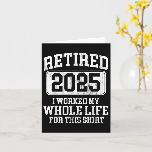 Ruhestand 2025 Männer Frauen Spaß T - Shirt.pn Karte (Gelbe Blume)