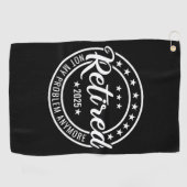 Ruhestand 2025 Nicht mein Problem mehr Ruhestand Golfhandtuch (Horizontal)