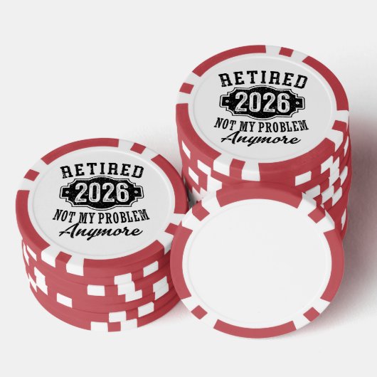Ruhestand 2026 Nicht Mein Problem Mehr Lustig Pokerchips (Stapel)