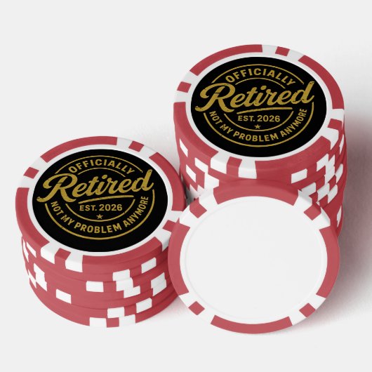Ruhestand 2026 Rentner 2026 Nicht Mein Problem Pokerchips (Stapel)