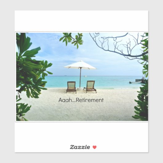 Ruhestand - Aaah...Rente Aufkleber (Blatt)