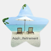 Ruhestand - Aaah...Rente Stern-Aufkleber (Vorderseite)