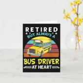 Ruhestand, aber immer ein Busfahrer bei Herzenslär Karte (Gelbe Blume)