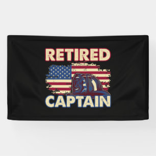 Ruhestand American Firefighter Captain Retirement Banner