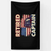 Ruhestand American Firefighter Captain Retirement Banner (Vertikal)