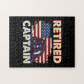 Ruhestand American Firefighter Captain Retirement Puzzle (Horizontal)