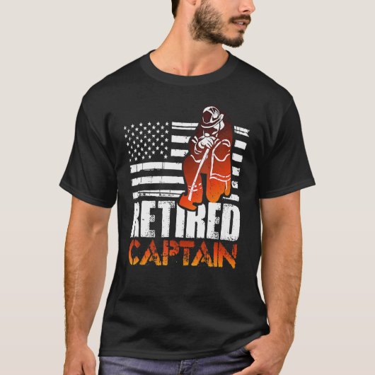 Ruhestand American Firefighter Captain Retirement T-Shirt (Vorderseite)