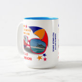 Ruhestand Auf Wiedersehen Tension Hallo Pension Fu Zweifarbige Tasse (Vorderseite Links)