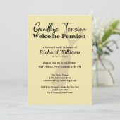 Ruhestand Auf Wiedersehen Tension Modernes einfach Einladung (Stehend Vorderseite)