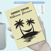 Ruhestand Auf Wiedersehen Tension Palm Tree Hammoc Einladung