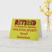 Ruhestand - Ausgaben für die Sozialversicherung Karte (Gelbe Blume)