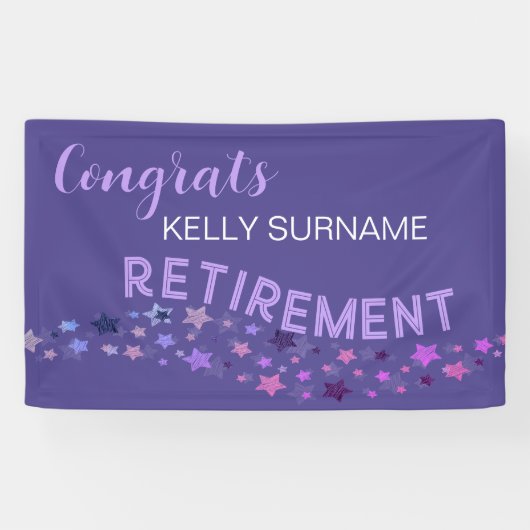 RUHESTAND! Banner für CUSTOM Retiree Glückwunschs (Horizontal)