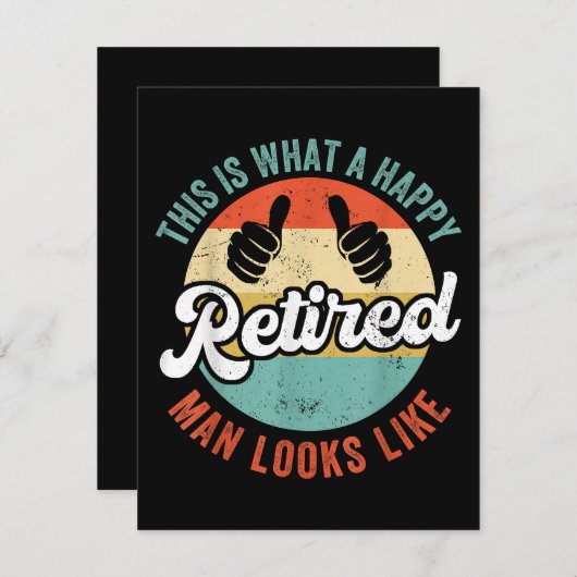 Ruhestand Begleitkarte (Vorne/Hinten)